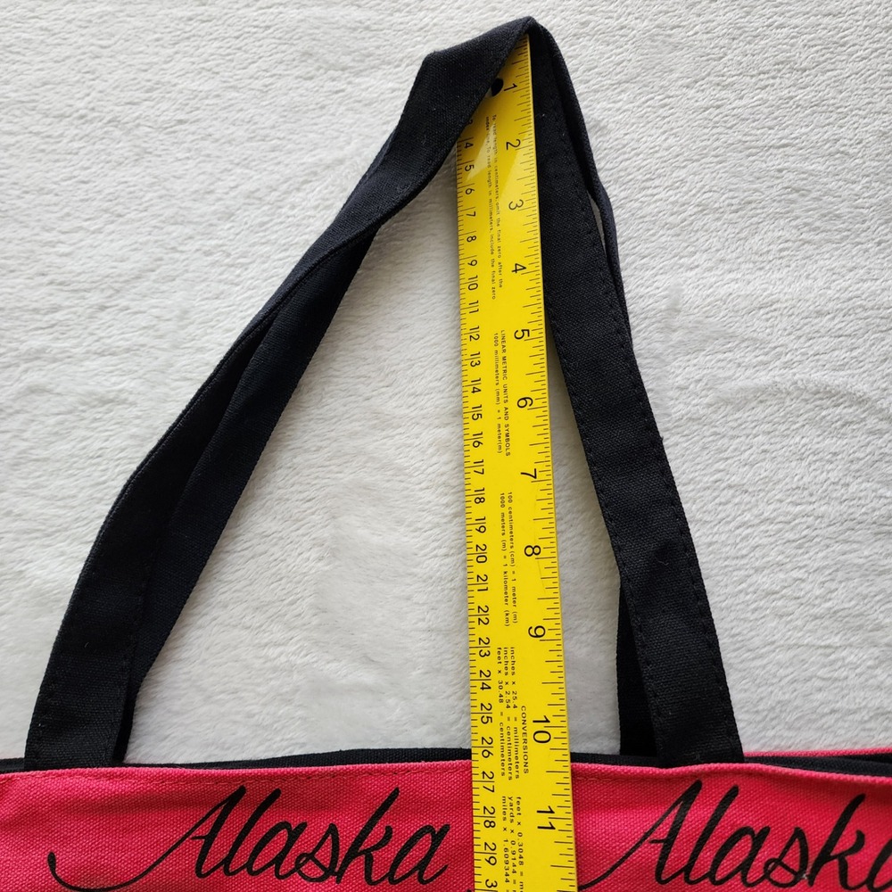 Alaska Canvas Tote Bag Black Red Pink‎ Sunset Moose Souvenir - Picture 7 of 13